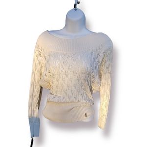 Guess Jeans Ivory Knit Sweater Size Medium